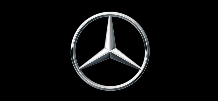 The latest version of Mercedes logo star, introduced in 2011