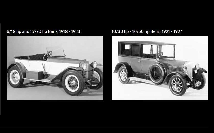 Benz Passenger Cars with 50-70 hp until 1927