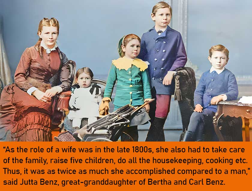 bertha-benz-with-two-daughters-and-two-sons